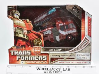 Inferno Voyager Class 25th Anniversary Misb Universe 2008 Transformers Hasbro