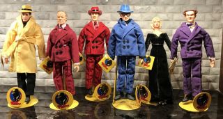 Dick Tracy Dolls Set Of 6 Big Boy Itchy Pruneface Flattop Madonna Applause 1990