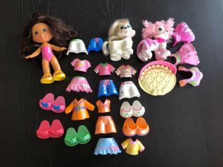 Fisher Price Snap N Style Doll Dog Pet Extra Clothes