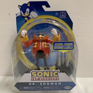 Dr Eggman Robotnik Sonic The Hedgehog Figure Bendable 4” Jakks Paific