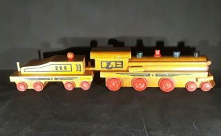 Vintage Toy Wood Case Limited 5 - Piece Train Set
