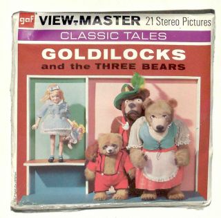 1963 Vintage Gaf View Master Goldilocks And The Three Bears Reel Set