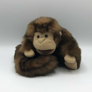 Folkmanis “small Monkey” Plush Stuffed Hand Puppet,  (9” Body,  13 " Tail)
