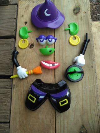 Hasbro Mr.  Potato Head Halloween Pumpkin Push Ins Decorating Witch Kit