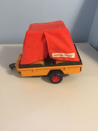Vintage 1976 Fisher Price Adventure People Safari Tent Trailer As Pictured