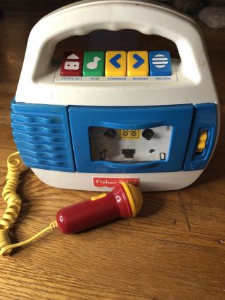 Fisher Price Kid Tough Cassette Tape Recorder Player Microphone 73801 Vtg 1997