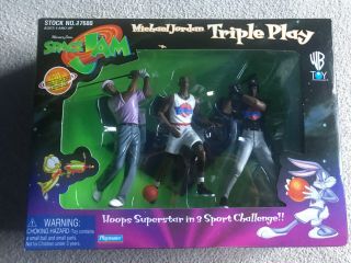 Michael Jordan Triple Play 3 Figure Set Warner Bros Space Jam Playmates 1996