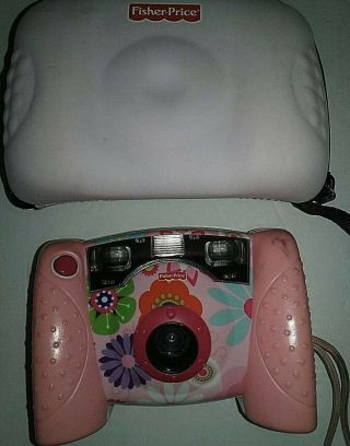 Fisher Price Kid - Tough Pink Digital Camera 2 - Eye View,  Camera Case,  Sd Card Guc