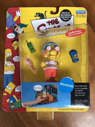 2000 Playmates The Simpsons Milhouse World Of Springfield Interactive Figure Nib