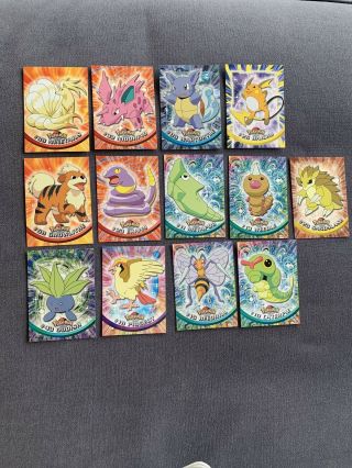 (13) Pokemon Cards 1999 Topps Tv Animation Series 1 Wartortle Ninetales,