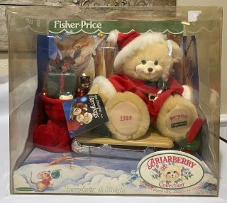 1999 Briarberry Collector Fisher Price Berrykins Teddy Bear Vintage Christmas