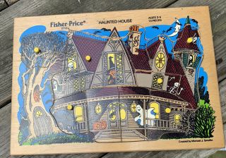 Fisher Price " Haunted House " Puzzle Peek And Play