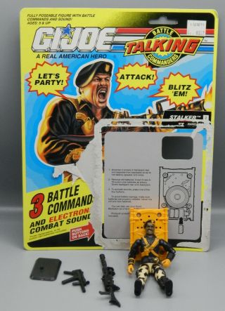 Vintage 1992 Hasbro Gi Joe Talking Stalker Complete Action Figure W/cardback