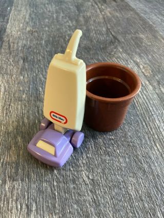Vintage Little Tikes Dollhouse Furniture Vacuum And Garbage Can