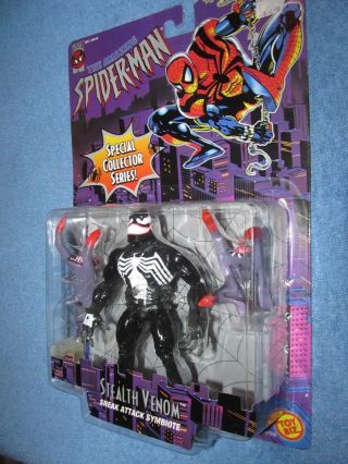 Spider - Man The Animated Series - Stealth Venom - Sneak Attack Symbiote Toy Biz