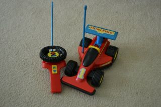 Vintage 1992 Fisher Price Race Car With Remote