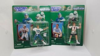2 1998 Starting Lineup Nfl John Elway Broncos/dan Marino Dolphins Nib