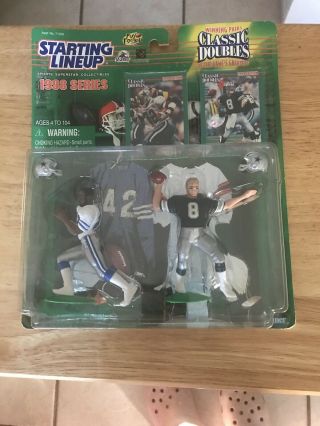 1998 Starting Lineup Classic Doubles Emmitt Smith Troy Aikman Figure Cowboys