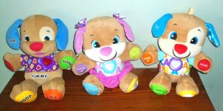 Bundle Of 3 Fisher Price Laugh And Learn Smart Stages Puppies -