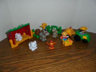 Fisher - Price Little People - Farm Tractor Animals Water Pump Barn