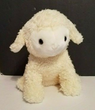 Baby Lamb Sheep Plush Hand Puppet With Sound " Bah Bah " Soft White Fluffy Hair