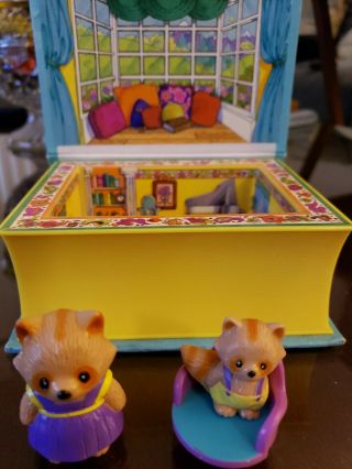 Vintage 1993 Furry Families Racoon Living Room Takara Playmates Rare