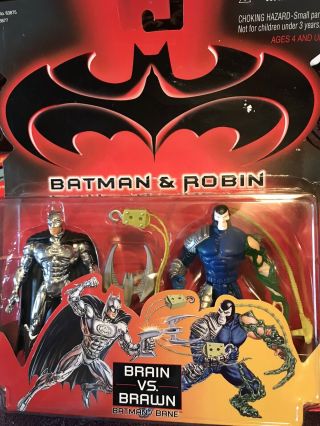 Batman & Robin - Silver Vs Bane (brain Vs Brawn) Action Figure Set Kenner 1997