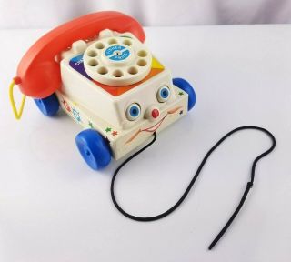 Fisher Price Chatter Phone Telephone Pull String Toy 2009 Mattel Classic 2