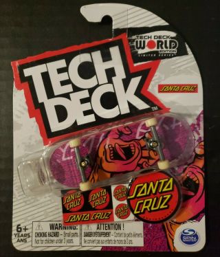 Tech Deck Word Edition Limited Edition Santa Cruz Fingerboard Skateboard