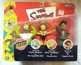 Playmates Simpsons Bongo Comics Group Set Of 3 Figures Halloween