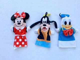 Melissa & Doug Disney Plush Hand Puppets Minnie Mouse Donald Goofy