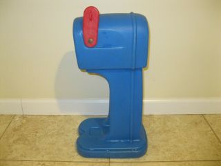 Vintage Step 2 Little Tikes Blue Plastic Toy Play Mailbox Child Size