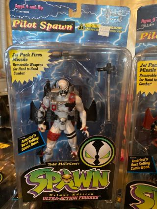 Pilot Spawn Mcfarlane Toys 1995 Deluxe Edition Ultra - Action Figures Black Or Whi