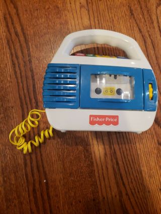 Fisher Price Kid Tough Tape Recorder With Sing - Along Microphone - Vintage,  1997