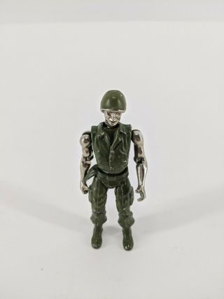 Zylmex Zee Toys Metal Man Corporal Chrome Soldier Die Cast Stands Alone 3.  25 "