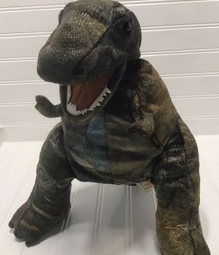 Folkmanis T - Rex Dinosaur Hand Puppet Plush Toy 15” Tall 2011 - A026h
