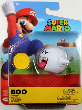 World Of Nintendo Boo W/coin (wave 18) Action Figure Mario Bros