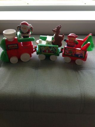 Fisher Price Musical Santa Christmas Train W/little People