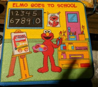 Elmo Goes To School Felt Interactive Playset Book,  Softplay 22 Felt Cutouts.  Guc