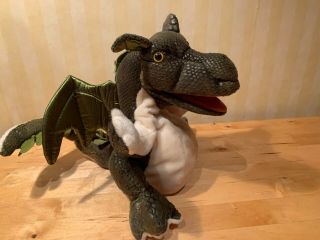 Folkmanis Baby Dragon Hand Puppet Green Plush With Movable Mouth Awesome