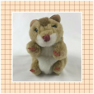 Folkmanis Realistic Hamster Plush Hand Puppet 6.  5 " Stuffed Animal