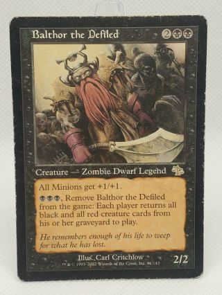 Balthor The Defiled Judgment Mtg Magic The Gathering 1x,  Heavy Play