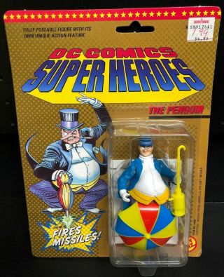 Toybiz 1989 Dc Comics Heroes The Penguin W/ Umbrella Action Figure Mip