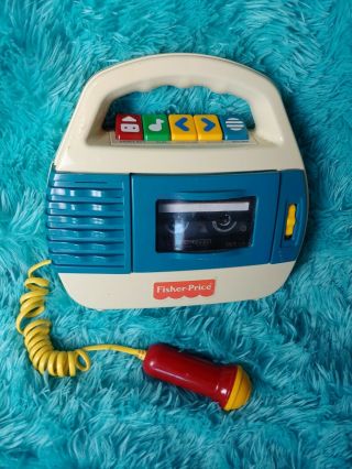 Vintage Fisher Price Cassette Recorder Player Microphone 1992