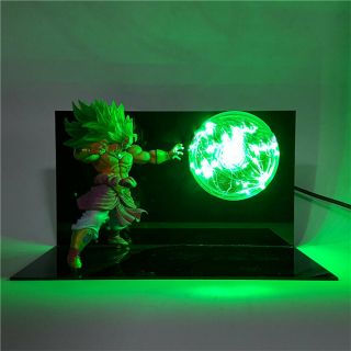 Rare Dragon Ball Z Broly Power Up Led Light Lamp Action Figure Whole Set