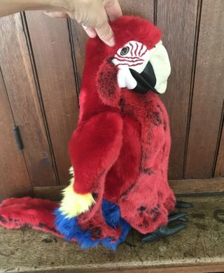 Folkmanis Hand Puppet Scarlet Macaw Large Plush Red Parrot