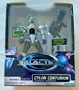Cylon Centurion Warrior Silver Battlestar Galactica Mib 1996 Trendmasters