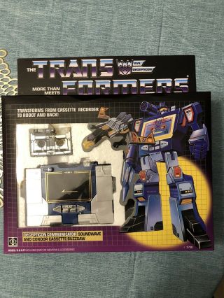Soundwave Transformers G1 Reissue With Condor Cassette:buzzsaw