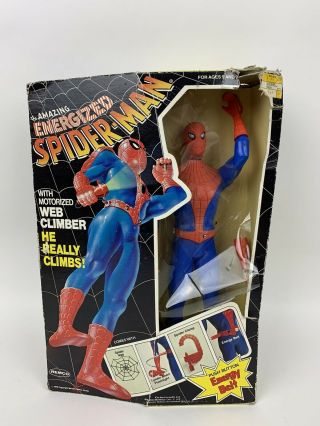 Vintage 1978 Remco Energized Spider - Man Figure Box Marvel Comics
