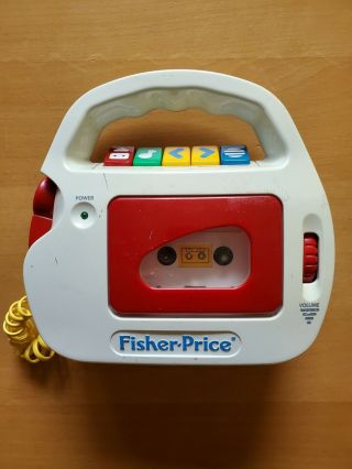 Vintage Fisher Price Cassette Tape Player W/ Microphone Model 3800 1992